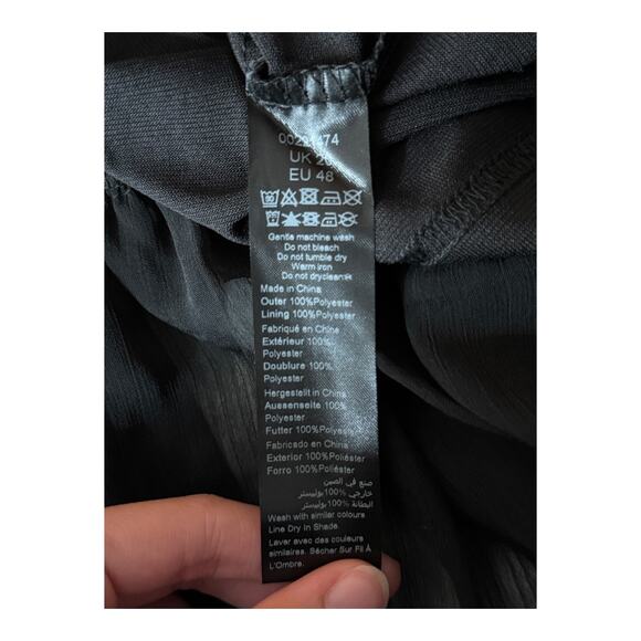 City Chic Daisy May V Neck Mini dress black size L 20 - Picture 6 of 8